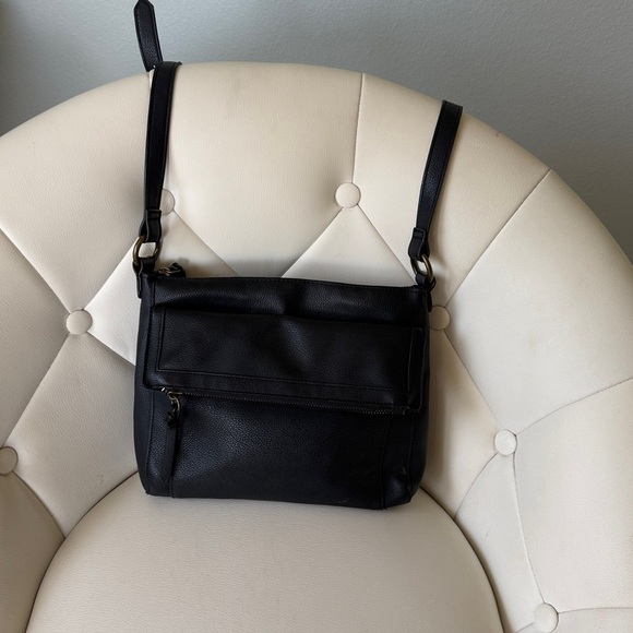 Sonoma Handbags - Sonoma Black Crossbody Wallet Bag with Zip Detail